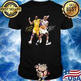 Kobe bryant and lebron james basketball player signatures shirt