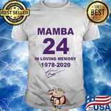 Kobe bryant mamba 24 in loving memory 1978 2020 signature shirt