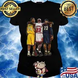 Kobe bryant michael jordan and lebron james basketball s Ladies tee
