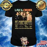 Law and order 30th anniversary 1990 2020 thank you for the memories signatures shirt