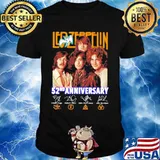 Led zeppelin band 52nd anniversary members signatures shirt
