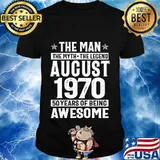 Legends Were Born In August 1970 50th Birthday Gift T-Shirt