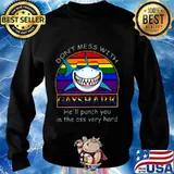 Lgbt don't mess with gay shark he'll punch you in the ass very hard s Sweater