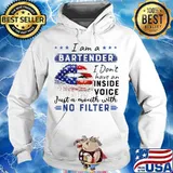 Lips i am a bartender i don't have an inside voice just a mouth with no filter stars s Hoodie