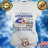 Lips i am a bartender i don't have an inside voice just a mouth with no filter stars s Ladies tee