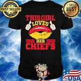 Lips this girl loves her kansas city chiefs shirt