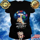 Lips understand love accept autism s Ladies tee