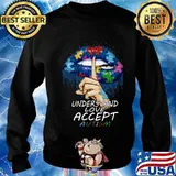 Lips understand love accept autism s Sweater