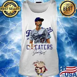 Los angeles dodgers 17 joe kelly cheaters signature s Tank top