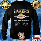 Los angeles lakers lebron james anthony davis signatures s Sweater
