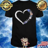 Love houston astros baseball team heart shirt