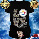 Love my pittsburgh steelers players signatures s Ladies tee