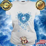 Love philadelphia 76ers basketball hearts s Ladies tee