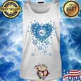 Love philadelphia 76ers basketball hearts s Tank top