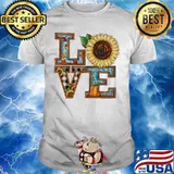 Love sign language sunflower pumpkin shirt
