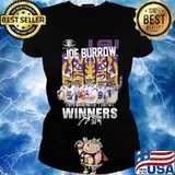 Lsu tigers joe burrow 2019 heisman trophy winners signature s Ladies tee