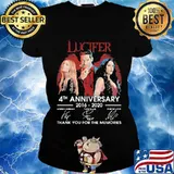 Lucifer 4th anniversary 2016 2020 thank you for the memories signatures s Ladies tee
