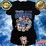 Memphis tigers all time great signatures s Ladies tee