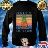 Mermaid pineapple salty lil beach vintage retro s Sweater