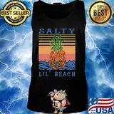Mermaid pineapple salty lil beach vintage retro s Tank top