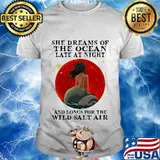 Mermaid She dreams of the ocean late at night and longs for the wild salt air sunset shirt