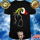 Merry christmas grinch nurse stethoscope shirt