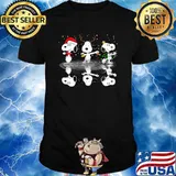 Merry christmas snoopy water reflection shirt