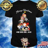 Merry christmas tree horror characters and bye bye 2020 shirt