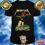 Metallica band new orleans saints football shirt