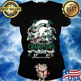 Michigan state athletics 2019 pinstripe bowl champions s Ladies tee