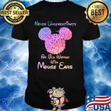 Mickey mouse never underestimate an old woman with mouse ears shirt