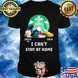 Mickey mouse starbucks covid-19 2002 i can't stay at home shirt