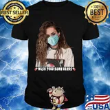 Miley cyrus mask wash your damn hands shirt
