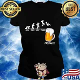 Mon tues wed thurs friday man jump into a glass of beers s Ladies tee