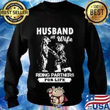 Motorcycle husband and wife riding partners for life s Sweater