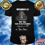 Muhammad ali 1942 2016 thank you for the memories to your name signature shirt