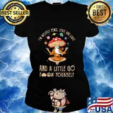 Mushroom i'm mostly peace love and light and a little go fuck yourself s Ladies tee