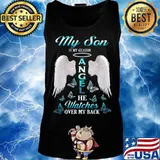 My son is my guardian angel he watches over my back butterflies s Tank top