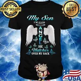 My son is my guardian angel he watches over my back butterflies shirt