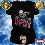 New england patriots stephon gilmore 24 dpoy defensive player of the year signature s Ladies tee