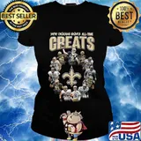 New orleans saints all time great signatures s Ladies tee