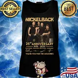 Nickelback 25th anniversary 1995 2020 thank you for the memories signatures s Tank top