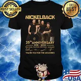 Nickelback 25th anniversary 1995 2020 thank you for the memories signatures shirt