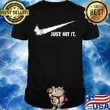 Nike logo smoking just hit it shirt