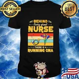 Official Behind Every Great Nurse There Is A Running Cna Vintage Retro Shirt