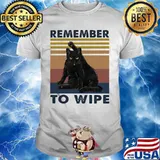 Official Black Cat Remember to wipe Vintage retro shirt