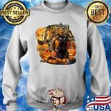 Official Black Cat Witch Pumpkin Witch Halloween s Sweater