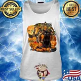 Official Black Cat Witch Pumpkin Witch Halloween s Tank top