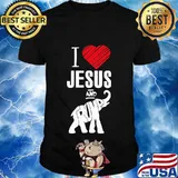 Official Elephant I Love Jesus And Trump Shirt