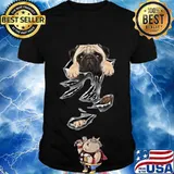 Official pug dog scratched shirt